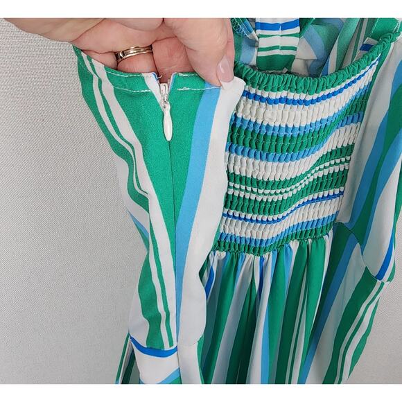 A New Day Womens M Cute Striped Jumpsuit beachy coastal summer spring party - Picture 6 of 15